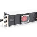 DIGITUS DN-95402 - 1HE Aluminium PDU, Rack Mount, 7x Schutzkontakt 16A, 4000W, 250VAC 50/60Hz, Schalter