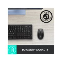 Logitech M191 - Beidhändig - Optisch - RF Wireless - 1000 DPI - Anthrazit - Schwarz