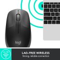 Logitech M190 - Beidhändig - Optisch - RF Wireless - 1000 DPI - Anthrazit