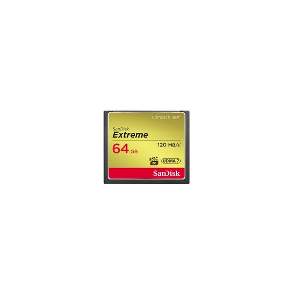 SanDisk CF Extreme 64GB - 64 GB - Kompaktflash - 120 MB/s - 85 MB/s - Schwarz