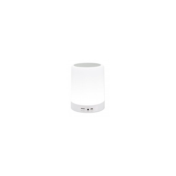 Manhattan Sound Science LED-Bluetooth-Lautsprecher - Kabellose Musikwiedergabe - LED-Licht mit drei Helligkeitsstufen und sechs Farben - integrierte Bedienelemente - MicroSD-Kartenslot - 3,5-mm-Klinkenbuchse - Neodym - 4 cm - 3 W - 150 - 18000 Hz - Verkab