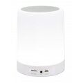 Manhattan Sound Science LED-Bluetooth-Lautsprecher - Kabellose Musikwiedergabe - LED-Licht mit drei Helligkeitsstufen und sechs Farben - integrierte Bedienelemente - MicroSD-Kartenslot - 3,5-mm-Klinkenbuchse - Neodym - 4 cm - 3 W - 150 - 18000 Hz - Verkab