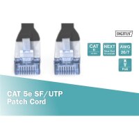 DIGITUS DK-1531-020/BL - CAT 5e SF-UTP Patchkabel, Cu, PVC AWG 26/7, Länge 2 m, Farbe Schwarz