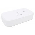 Manhattan UV-Desinfektionsbox mit kabellosem Induktionsladegerät für Smartphones - Sterilisator mit UV-Licht und 10 W Wireless Charger - für Handys - Masken - Kreditkarten und mehr - weiß - Weiß - 410 nm - UV-C - Kunststoff - CE FCC - USB