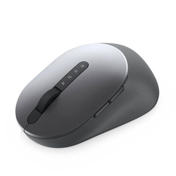 Dell Pro Plus-Maus – MS5320W - rechts - Optisch - RF Wireless + Bluetooth - 1600 DPI - Grau - Titan