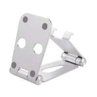 Neomounts DS10-160SL1 Telefon-Ständer bis zu 7" - faltbar - universal - Handy/Smartphone - Passive Halterung - Tisch/Bank - Drinnen - Silber