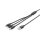DIGITUS AK-300160-010-S - USB Ladekabel USB A - Lightning+micro B+Type-C 1m, 3 in 1 cable, cotton, CE, bl