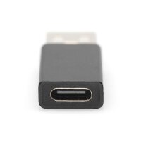 DIGITUS AK-300524-000-S - USB Typ-C Adapter, Typ A to C M/F, 3A, 5GB, 3.0 Version, schwarz