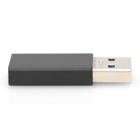 DIGITUS AK-300524-000-S - USB Typ-C Adapter, Typ A to C M/F, 3A, 5GB, 3.0 Version, schwarz