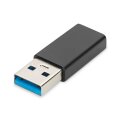 DIGITUS AK-300524-000-S - USB Typ-C Adapter, Typ A to C M/F, 3A, 5GB, 3.0 Version, schwarz