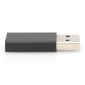 DIGITUS AK-300524-000-S - USB Typ-C Adapter, Typ A to C M/F, 3A, 5GB, 3.0 Version, schwarz