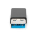 DIGITUS AK-300524-000-S - USB Typ-C Adapter, Typ A to C M/F, 3A, 5GB, 3.0 Version, schwarz