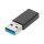 DIGITUS AK-300524-000-S - USB Typ-C Adapter, Typ A to C M/F, 3A, 5GB, 3.0 Version, schwarz