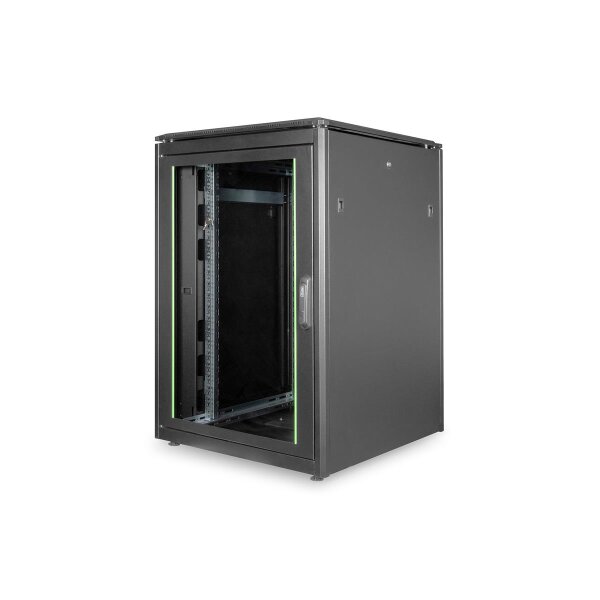 DIGITUS DN-19-22U-8/8-B-1 - 22HE Netzwerkschrank, Unique 1164x800x800 mm, Farbe Schwarz (RAL 9005)
