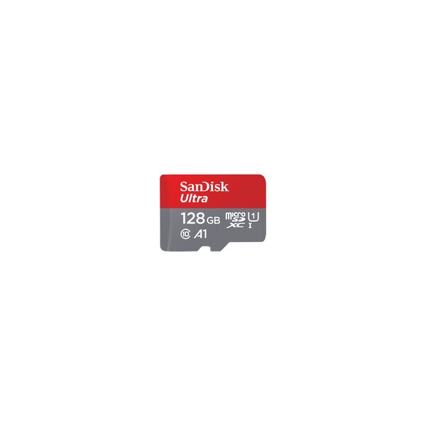 SanDisk Ultra microSD - 128 GB - MicroSDXC - Klasse 10 - UHS-I - 100 MB/s - Grau - Rot
