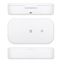 Manhattan UV-Desinfektionsbox für Smartphones - Sterilisator mit UV-Licht für Handys - Masken - Kreditkarten und mehr - weiß - Weiß - 410 nm - UV-C - Kunststoff - CE RoHS FCC - USB