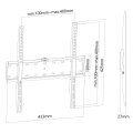 Neomounts FPMA-W300BLACK TV-Wandhalterung 32-55" - ultraflach - 81,3 cm (32") - 139,7 cm (55") - 200 x 200 mm - 400 x 400 mm - Stahl - Schwarz