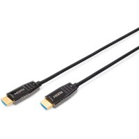 DIGITUS AK-330126-100-S - HDMI AOC Hybrid Glasfaser...