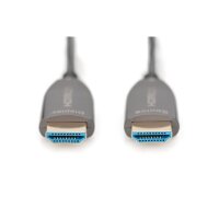 DIGITUS AK-330126-100-S - HDMI AOC Hybrid Glasfaser Anschlusskabel, Typ A M/M, 10m, UHD 8K@60Hz, CE, gold, bl