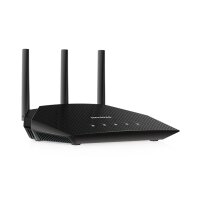 Netgear RAX10 - Wi-Fi 6 (802.11ax) - Dual-Band (2,4 GHz/5 GHz) - Eingebauter Ethernet-Anschluss - Schwarz - Tabletop-Router