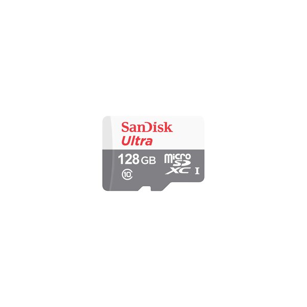 SanDisk Ultra - 128 GB - MicroSDXC - Klasse 10 - Class 1 (U1) - Grau - Weiß
