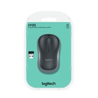 Logitech M185 - Beidhändig - Optisch - RF Wireless -...