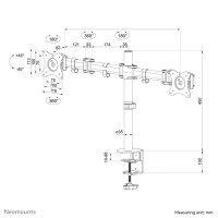 Neomounts NM-D135DBLACK Monitorarm 10-27" -...