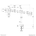 Neomounts NM-D135DBLACK Monitorarm 10-27" - Klemme/Durchführung - 25,4 cm (10") - 68,6 cm (27") - 100 x 100 mm - Höhenverstellung - Schwarz