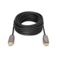 DIGITUS AK-330126-200-S - HDMI AOC Hybrid-Glasfaser Anschlusskabel, Typ A M/M, 20m, UHD 8K@60Hz, CE, gold, bl
