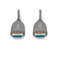 DIGITUS AK-330126-300-S - HDMI AOC Hybrid Glasfaser Anschlusskabel, Typ A M/M, 30m, UHD 8K@60Hz, CE, gold, bl