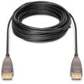 DIGITUS AK-340107-200-S - DisplayPort AOC Hybrid-Glasfaser Anschlusskabel M/M, 20m, UHD 8K@60Hz, CE, gold, bl