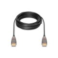 DIGITUS AK-340107-200-S - DisplayPort AOC Hybrid-Glasfaser Anschlusskabel M/M, 20m, UHD 8K@60Hz, CE, gold, bl