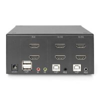 DIGITUS DS-12860 - Desktop HDMI KVM Switch