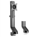 VALUE Befestigungskit (Verriegelungsknopf, Steh-Sitz-Arm) für LCD-Display (einstellbarer Arm) - Kunststoff, Aluminium, Stahl - Schwarz