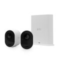 ARLO Ultra 2 Überwachungskamera außen - 2er Set weiß - IP-Sicherheitskamera - Innen & Außen - Kabellos - FCC - CE - IC - EuP1275 - WERCS - Wand - Schwarz - Weiß