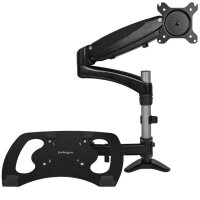 StarTech.com Single-Monitor Arm - Laptop Tray - One-Touch Height Adjustment