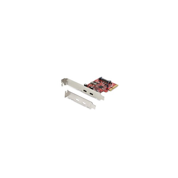 StarTech.com 2 Port PCIe USB 3.1-Karte - 2x USB-C - USB 3.2 Gen 2 bis zu 10 Gbit/s - PCIe - USB 3.2 Gen 1 (3.1 Gen 1) - Full-height / Low-profile - PCIe 3.0 - Rot - CE - FCC - REACH