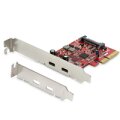 StarTech.com 2 Port PCIe USB 3.1-Karte - 2x USB-C - USB 3.2 Gen 2 bis zu 10 Gbit/s - PCIe - USB 3.2 Gen 1 (3.1 Gen 1) - Full-height / Low-profile - PCIe 3.0 - Rot - CE - FCC - REACH