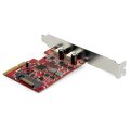 StarTech.com 2 Port PCIe USB 3.1-Karte - 2x USB-C - USB 3.2 Gen 2 bis zu 10 Gbit/s - PCIe - USB 3.2 Gen 1 (3.1 Gen 1) - Full-height / Low-profile - PCIe 3.0 - Rot - CE - FCC - REACH