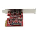 StarTech.com 2 Port PCIe USB 3.1-Karte - 2x USB-C - USB 3.2 Gen 2 bis zu 10 Gbit/s - PCIe - USB 3.2 Gen 1 (3.1 Gen 1) - Full-height / Low-profile - PCIe 3.0 - Rot - CE - FCC - REACH