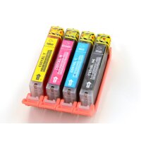 Patronenset 4 teilig CLI-551C-M-Y-Bk mit Chip für Canon Drucker - 4 schmale Farben für Lebensmitteldrucker von Cake Masters