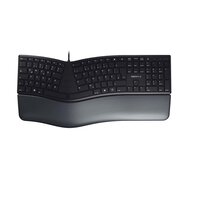 Cherry KC 4500 ERGO Kabelgebundene Ergonomische Tastatur - Schwarz - USB (QWERTZ - DE) - Volle Größe (100%) - Kabelgebunden - USB - QWERTZ - Schwarz