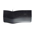 Cherry KC 4500 ERGO Kabelgebundene Ergonomische Tastatur - Schwarz - USB (QWERTZ - DE) - Volle Größe (100%) - Kabelgebunden - USB - QWERTZ - Schwarz