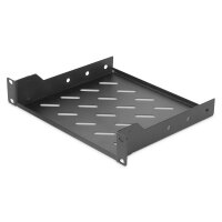 DIGITUS DN-10-TRAY-2-B - 254 mm (10") 1HE Fachboden 44x254x200 mm, Farbe Schwarz (RAL 9005)