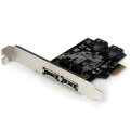 StarTech.com 2 Port SATA III PCI Express Schnittstellenkarte - 2 Port Serial-ATA 6Gbit/s PCIe Karte - SATA/eSATA Kontroller Karte für 2 Laufwerke - PCIe - SATA - CE - FCC - REACH - ASMedia - ASM1061 - 48 Bit - 0 - 50 °C