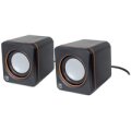 Manhattan 2600 Lautsprechersystem - USB - kompakt - 2 Lautsprecher - 2.0 Kanäle - Kabelgebunden - 6 W - 90 - 20000 Hz - 4 Ohm - Schwarz