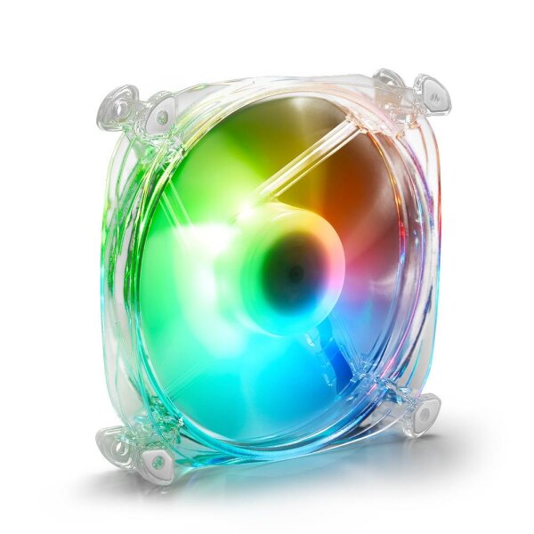 Sharkoon Shark Disc - Ventilator - 12 cm - 1000 RPM - 17,5 dB - 59 m³/h - Transparent