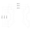 Neomounts FPMA-VESA440 VESA-Adapter 27-60" - Schwarz - Stahl - 35 kg - 400 x 400 mm - 152,4 cm (60") - 68,6 cm (27")