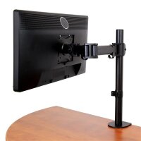 StarTech.com Monitorhalterung für VESA kompatible Bildschirme bis zu 34" und 8 kg - Gelenkige Halterung für einzelnen Monitor - höhenverstellbar mit Tischklemme/Durchführung - Schwarz - Klemme - 8 kg - 33 cm (13") - 68,6 cm (27") - 100 x 100 mm - Schwarz