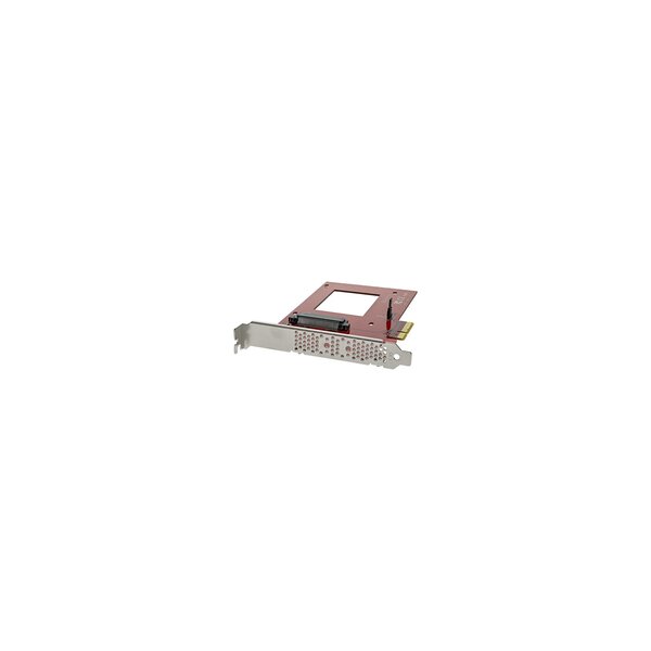 StarTech.com U.2 auf PCIe Adapter für 2,5" U.2 NVMe SSD - SFF 8639 - 4x PCI Express 3.0 - PCIe - U.2 - PCIe 4.0 - Rot - Aktivität - CE - FCC